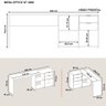 Escrivaninha Mesa Computador Preta Reta ou em L 2 Gavetas Top Nt2060 Notável 75x200x45 - 3