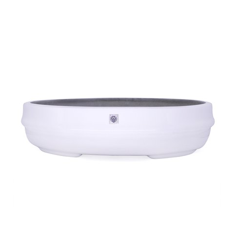 Vaso Bacia Decorativo Osaka Branco G 16x65x52 cm - D’Rossi