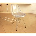 Ver imagem 6 de CADEIRA EAMES DSR CRISTAL POLICARBONATO BASE EIFFEL CROMADA