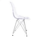 Ver imagem 4 de CADEIRA EAMES DSR CRISTAL POLICARBONATO BASE EIFFEL CROMADA