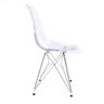 CADEIRA EAMES DSR CRISTAL POLICARBONATO BASE EIFFEL CROMADA - 4