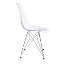 Ver imagem 4 de CADEIRA EAMES DSR CRISTAL POLICARBONATO BASE EIFFEL CROMADA