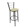 Banqueta Alta Preta Cozinha Gourmet Americana - Bege - 1