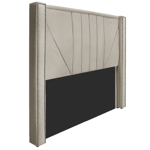 Cabeceira Queen Minsk P02 160 cm para cama Box Suede - Doce Sonho Móveis CABECEIRA QUEEN CABECEIRA E