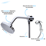 Ducha Chuveiro Moderno Luxo com Ducha Manual Aquecedor Solar e Gas Lusaflex - 2