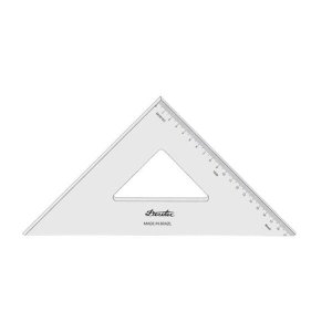 Esquadro Trident/Desetec 26 Cm 45°|45°|90° Com Escala - 1526