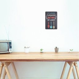 Placa Decorativa para Cozinha - MDF - 20x30cm - A Cozinha é Pequena - 2