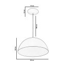 Ver imagem 7 de Luminaria de Teto Pendente Meia Lua 60 Cm Preto/branco