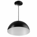 Ver imagem 1 de Luminaria de Teto Pendente Meia Lua 60 Cm Preto/branco