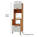 Ver imagem 3 de Armário de Cozinha Genialflex Torre Quente 2pt Freijó Branco