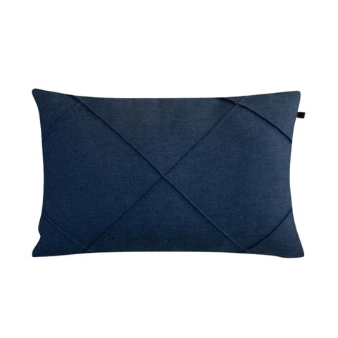 Capa de Almofada Baguete Linho Azul Marinho 35x65cm