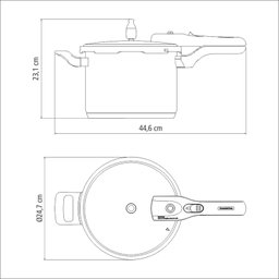 Panela de Pressão Brava 22 cm 6 L em Aço Inox Fundo Triplo Tramontina 62416/220 - 9