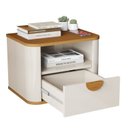 Ver imagem 6 de Conjunto com 2 Mesas de Cabeceira Suspensa Curva Buriti com Puxador de Madeira