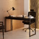 Ver imagem 1 de Mesa Escrivaninha Industrial Home Office Desk 90 Preto