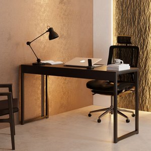 Mesa Escrivaninha Industrial Home Office Desk 90 Preto