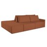 Sofá Ilha Marrocos Modular com Puff 255 Cm Bouclê Terracota - 1