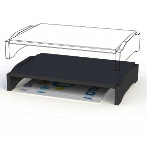 Suporte Monitor sem Gaveta Preto 35x24x64 - Stalo