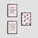 Ver imagem 1 de Kit 3 Quadros Decorativos Esmalteria 24x18cm - com vidro:Madeira branca