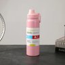 Garrafa Térmica Inox 800ml com Tampa:bege - 2