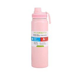 Garrafa Térmica Inox 800ml com Tampa:bege - 1