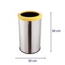 Lixeira Para Cozinha 35 Litros Aro Esmaltado Cesto Lata De Lixo - Amarelo - 2