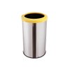 Lixeira Para Cozinha 35 Litros Aro Esmaltado Cesto Lata De Lixo - Amarelo - 1