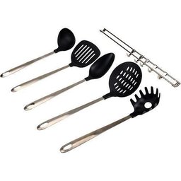 Conjunto De Utensílios Cozinha 5 Peças + Suporte Kitchen Fun - 1