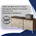 Ver imagem 3 de Balcao Pia 120cm e Multiuso 2 Portas 70cm Savana Off White Mobbs