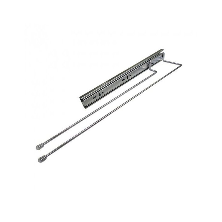 Porta Pano Duplo Cromado com Corrediça 42 Cm Jomer