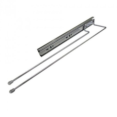 Porta Pano Duplo Cromado com Corrediça 42 Cm Jomer