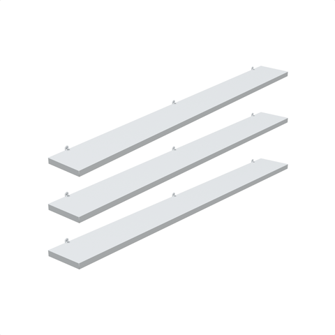 Kit 3 Prateleira Branca 90X10 + Suporte Flutuante Mdf  Organizadora Decoração Cozinha Banheiro Sala