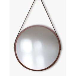 Espelho Adnet 60cm Marrom com Alça Marrom - 5
