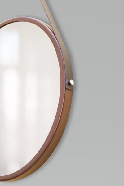Espelho Adnet 60cm Marrom com Alça Marrom - 6