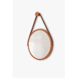 Espelho Adnet 60cm Marrom com Alça Marrom - 8