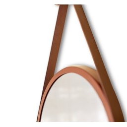 Espelho Adnet 60cm Marrom com Alça Marrom - 7