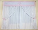 Ver imagem 1 de Cortina de Bando com Voil - Realeza Rosa