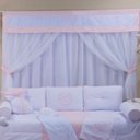 Ver imagem 2 de Cortina de Bando com Voil - Realeza Rosa