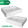 Kit 2 Cubas De Apoio Banheiro Sobrepor Retangular 56cm Rubi - 2