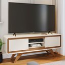 Ver imagem 1 de Rack TV 55 pol 150cm Orgânico 2 Portas Cecy Off White Z56 - Mpozenato