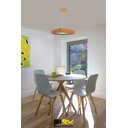 Ver imagem 5 de Lustre Pendente Madeira Quadrado 40cm - 4 Luzes E27 - Freijó