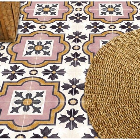 Adesivo para Piso Ladrilho Mediterraneo Antiderrapante Lavável