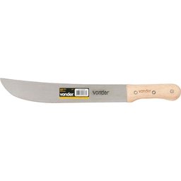 Facão para mato 10" aço carbono cabo madeira - Vonder - 1