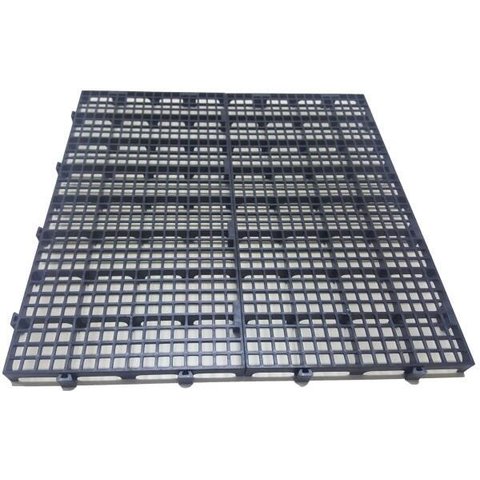 Kit 16 Pisos Plástico Preto Estrado Pallet Palete 50X25Cm