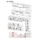Ver imagem 4 de Cozinha Modulada Completa 357cm 6 Pçs com Balcão para Cooktop Veneza Multimóveis MP2272