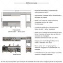 Ver imagem 3 de Cozinha Modulada Completa 357cm 6 Pçs com Balcão para Cooktop Veneza Multimóveis MP2272