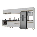 Ver imagem 2 de Cozinha Modulada Completa 357cm 6 Pçs com Balcão para Cooktop Veneza Multimóveis MP2272