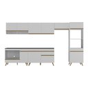 Ver imagem 6 de Cozinha Modulada Completa 357cm 6 Pçs com Balcão para Cooktop Veneza Multimóveis MP2272