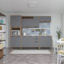 Ver imagem 1 de Cozinha Modulada Completa 5 Peças com Paneleiro Aéreos Balcões sem Tampo Aspen Luciane Móveis