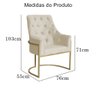 Poltrona Para Sala Vick Veludo Cores - DS Estofados - Bege - 6