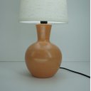 Ver imagem 4 de Abajur Base Cerâmica Rústica e Cúpula Linho Bege